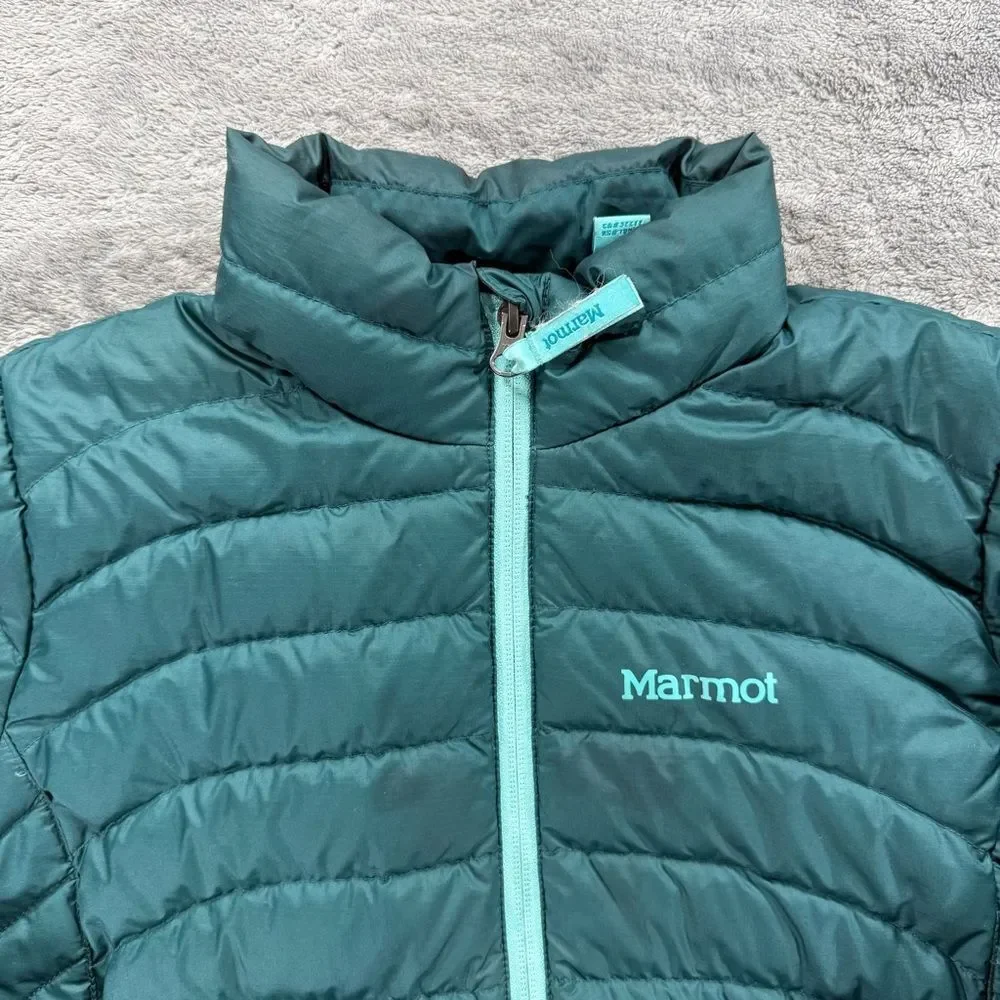 Marmot Highlander Down Jacket Teal Girls Large Winter Coat